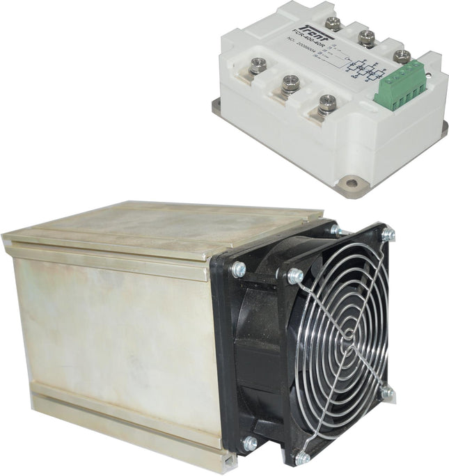 H31/110M-F & FCR-400-40R, Three Phase Proportional Phase Control Module with Heatsink, 4-20mA,0-10V,500K POT Input, 400VAC, 40 Amp Per Phase-Solid State Relay Single Phase Angle Power Controller AC Load-Fastron Electronics-Fastron Electronics Store
