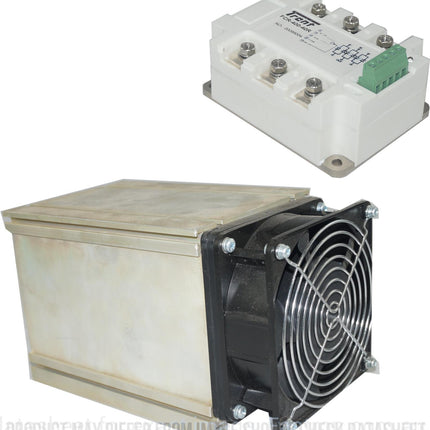 H31/110M-F & FCR-400-40R, Three Phase Proportional Phase Control Module with Heatsink, 4-20mA,0-10V,500K POT Input, 400VAC, 40 Amp Per Phase-Solid State Relay Single Phase Angle Power Controller AC Load-Fastron Electronics-Fastron Electronics Store