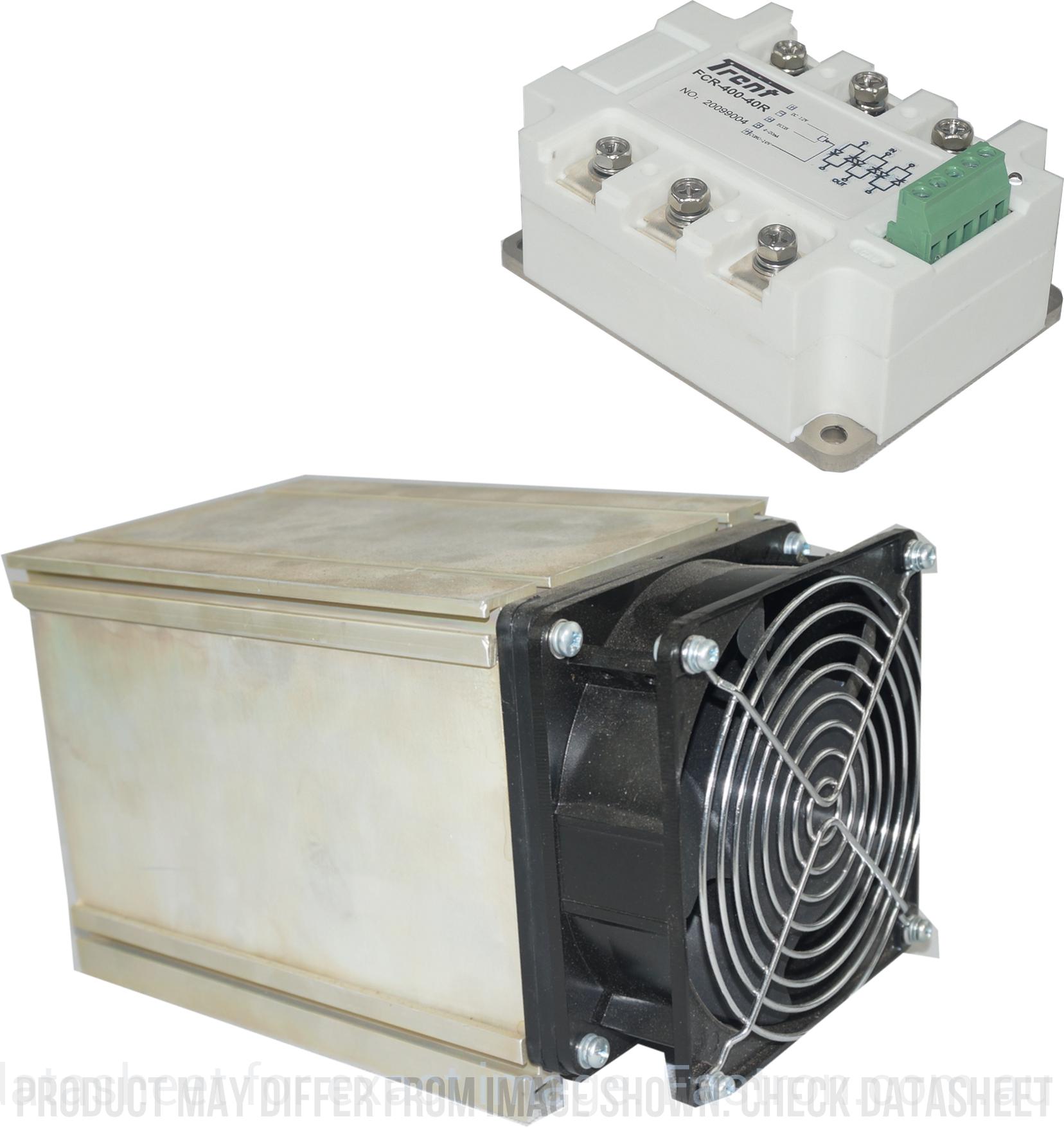 H31/110M-F & FCR-400-40R, Three Phase Proportional Phase Control Module with Heatsink, 4-20mA,0-10V,500K POT Input, 400VAC, 40 Amp Per Phase-Solid State Relay Single Phase Angle Power Controller AC Load-Fastron Electronics-Fastron Electronics Store