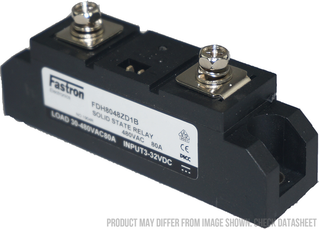 FDH12048RD1B, Solid State Relay, Contactor Style, 480VAC, 120 Amp, 3-32VDC Control, Random Crossing, Panel Mount Power Module Style for 80mm rails