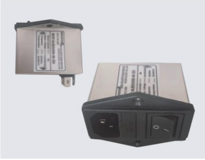 FEFAS103-D6A, IEC Appliance Inlet C14 with 1 Stage EMC (RFI), Fuseholder 2 Pole, Line Switch 2 Pole , 6 Amp