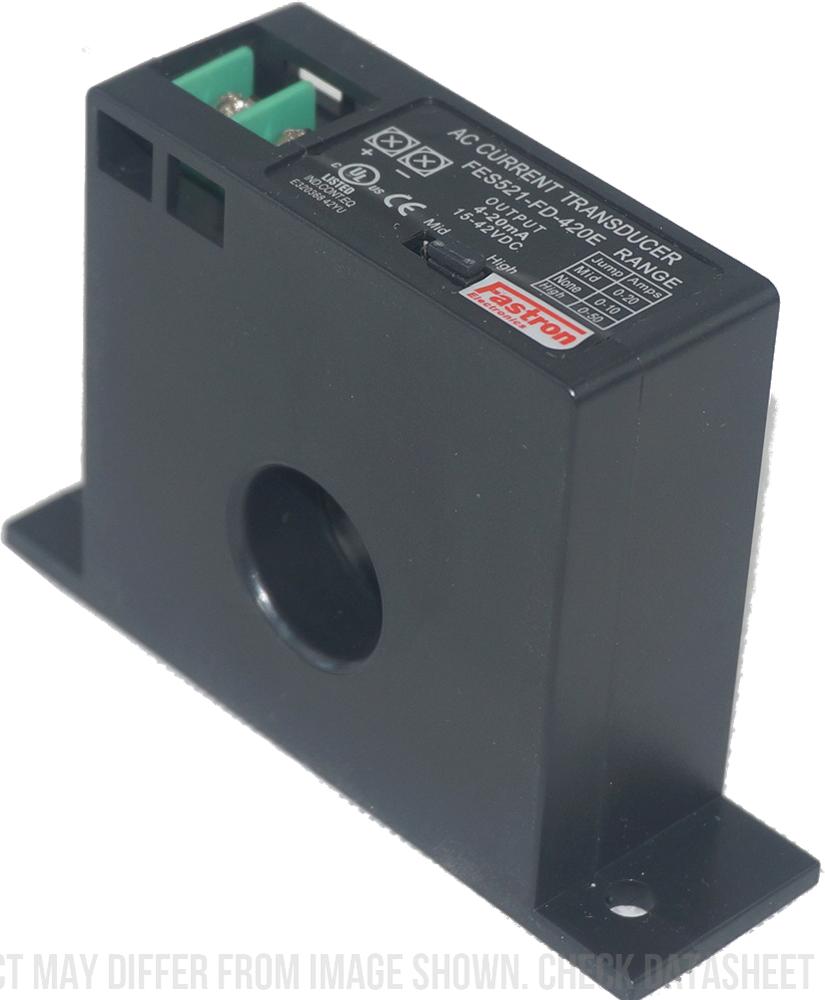 FES2151-FD-420T, Solid Core AC Current Transducer, Multirange 100A,150A, 200A, Self Powered, True RMS 4-20mA Output. 1% Accuracy