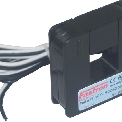 FESCT-19-250-0.333V, 250Amp measurement Split Core CT's, w/1M Flying leads, 19x19mm Aperture-Split Core AC Current Transformer-Fastron Electronics-Fastron Electronics Store