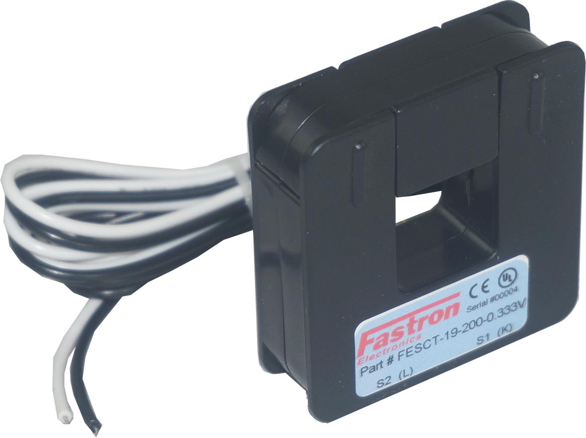 FESCT-19-250-0.333V, 250Amp measurement Split Core CT's, w/1M Flying leads, 19x19mm Aperture-Split Core AC Current Transformer-Fastron Electronics-Fastron Electronics Store