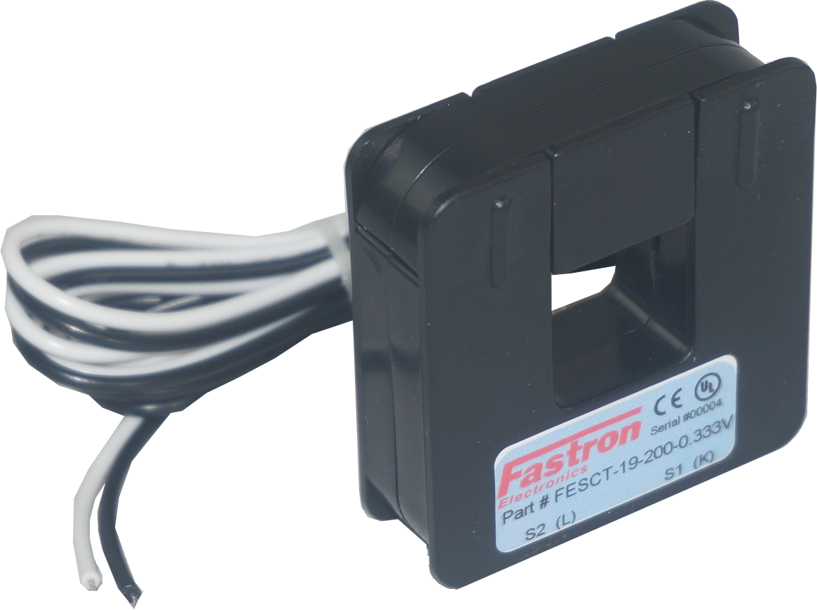 FESCT-19-300-100mV, 300Amp measurement Split Core CT's, w/1M Flying leads, 19x19mm Aperture-Split Core AC Current Transformer-Fastron Electronics-Fastron Electronics Store