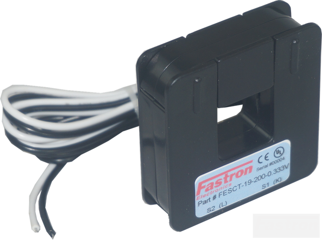 FESCTHY-19-150-100mV, 150Amp measurement Split Core CT's, w/1M Flying leads, 19x19mm Aperture-Split Core AC Current Transformer-Fastron Electronics-Fastron Electronics Store