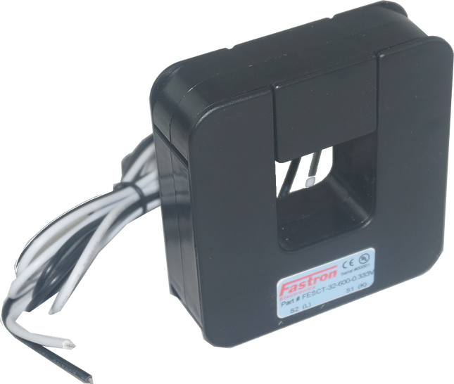 FESCTHY-32-400-100mV, 400Amp measurement Split Core CT's, w/1M Flying leads, 32x32mm Aperture-Split Core AC Current Transformer-Fastron Electronics-Fastron Electronics Store