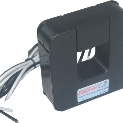 FESCTHY-32-500-100mA, 500Amp measurement Split Core CT's, w/1M Flying leads, 32x32mm Aperture-Split Core AC Current Transformer-Fastron Electronics-Fastron Electronics Store