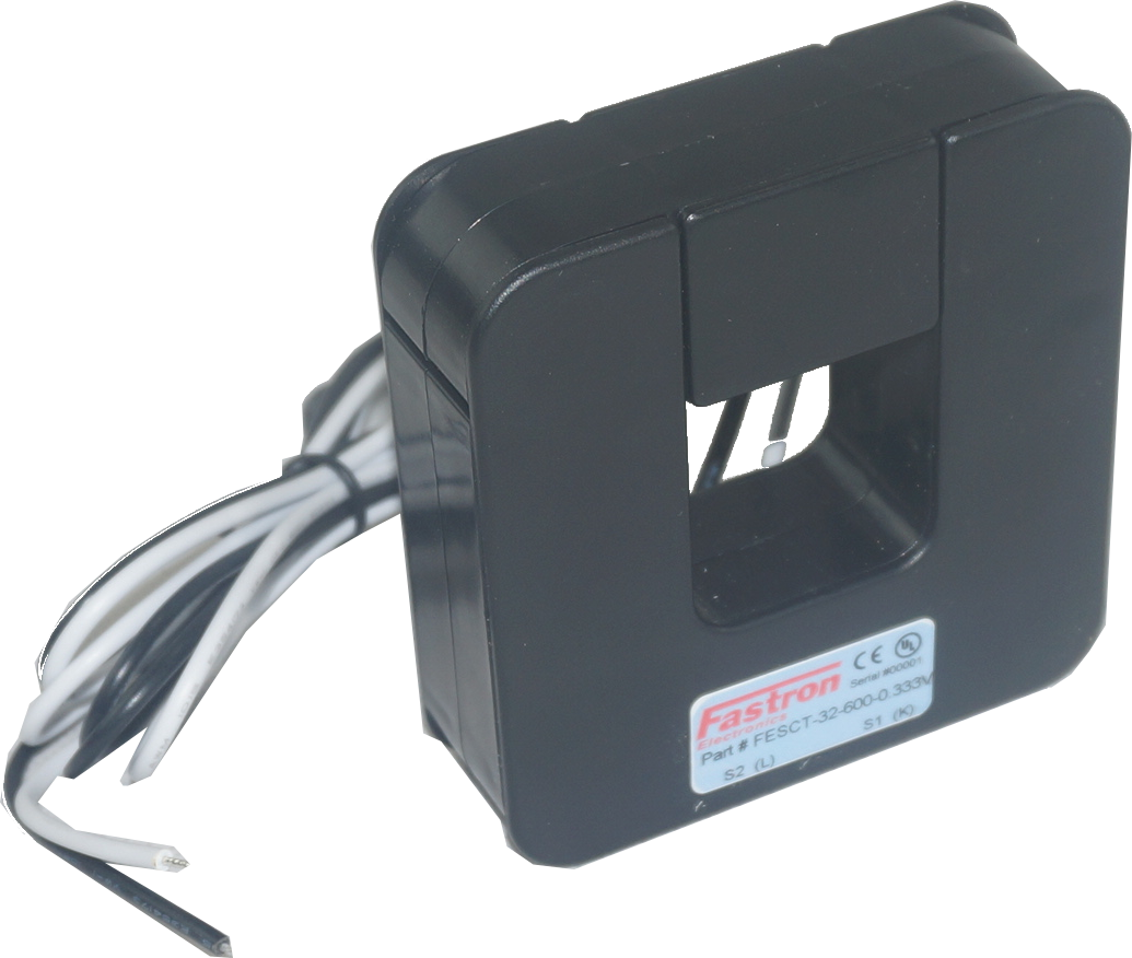 FESCTHY-32-250-100mA, 250Amp measurement Split Core CT's, w/1M Flying leads, 32x32mm Aperture-Split Core AC Current Transformer-Fastron Electronics-Fastron Electronics Store