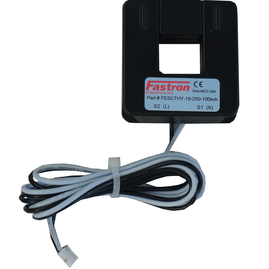 FESCTHY-19-400-100mV, 400Amp measurement Split Core CT's, w/1M Flying Leads, HY2.0 Connection, 19x19mm Aperture