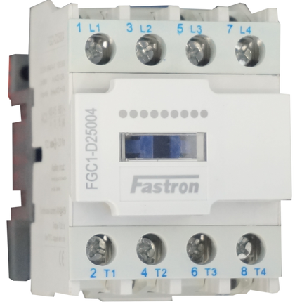 FGC1-D25004-230VAC, AC Contactor, 240VAC Control Voltage, 4 Pole 4 x NO, Nominal Current = 25 Amps(AC-3) @ 240/400/500/690V
