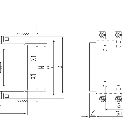FGC1-F225-230VAC, AC Contactor, 240VAC Control Voltage, 3 Pole NO, Nominal Current = 225 Amps(AC-3) @ 240/400/500/690V