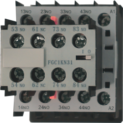 FGC1-K12004-230VAC, AC Miniature Contactor 240/400/500/690V, with 230VAC Control Voltage, 4 Pole 4 x NO, Nominal Current = 12 Amps
