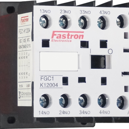 FGC1-K12004-230VAC, AC Miniature Contactor 240/400/500/690V, with 230VAC Control Voltage, 4 Pole 4 x NO, Nominal Current = 12 Amps