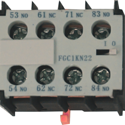 FGC1-KN22, 6 Amp Snap on Auxiliary Contacts for FGC1-K Series Miniature Contactors, 2 x NO, 2 x NC Aux Contacts