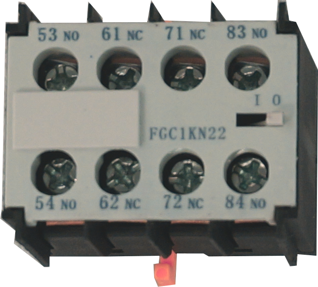 FGC1-KN22, 6 Amp Snap on Auxiliary Contacts for FGC1-K Series Miniature Contactors, 2 x NO, 2 x NC Aux Contacts