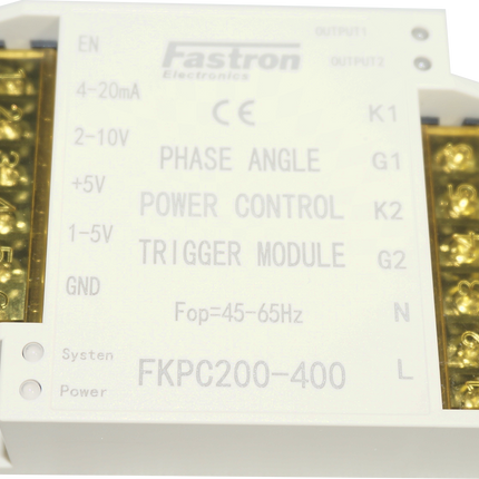 FKPC200-400 (FKPC-240-CE), Single Phase Voltage Control SCR Trigger Module, 4-20mA,2-10V,1-5V,5K POT Input, 200-450VAC, 240VAC Aux Supply, CE Approved, See FKPC-200-400 REV 2 FOR UPDATED DESIGN