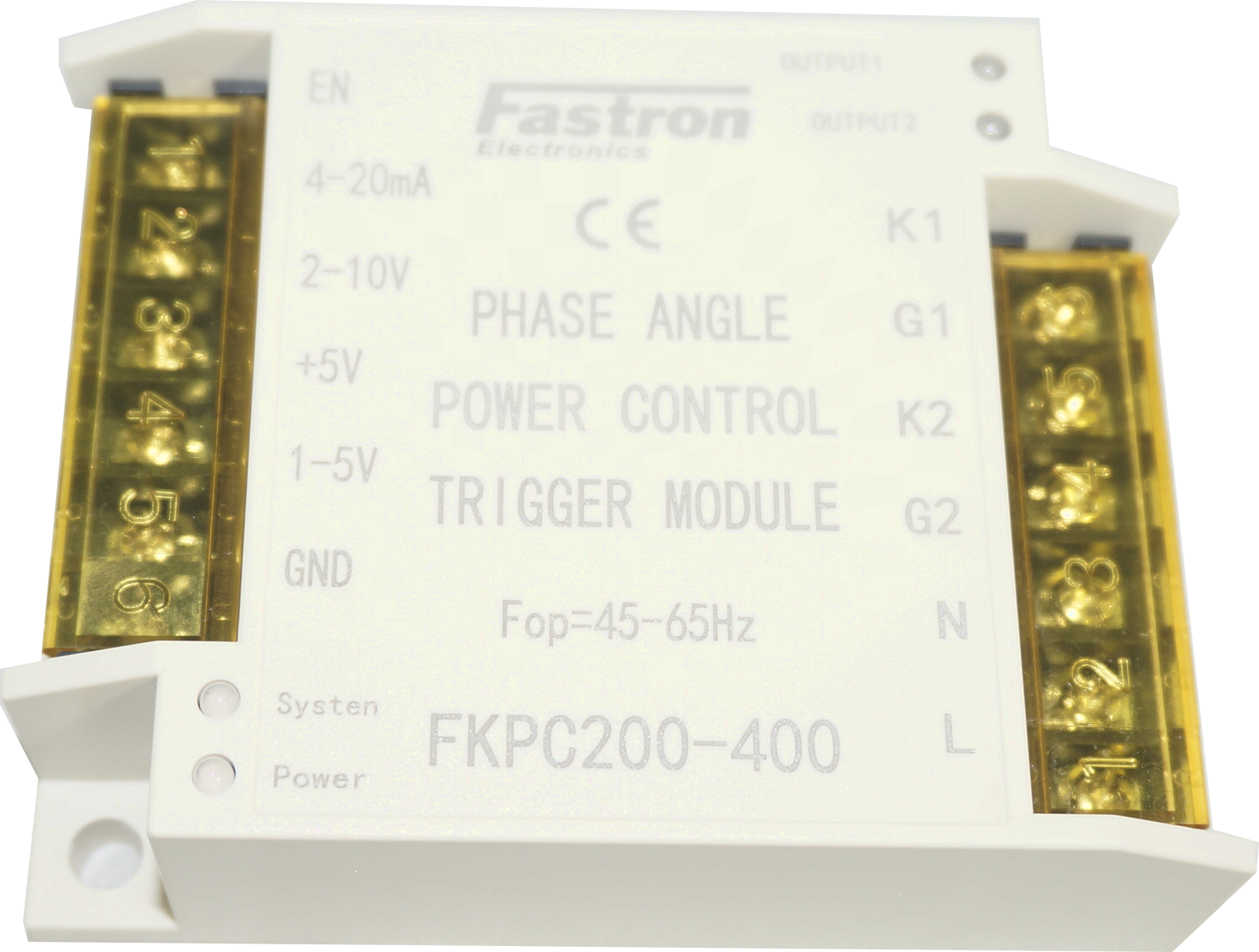 FKPC200-400 (FKPC-240-CE), Single Phase Voltage Control SCR Trigger Module, 4-20mA,2-10V,1-5V,5K POT Input, 200-450VAC, 240VAC Aux Supply, CE Approved, See FKPC-200-400 REV 2 FOR UPDATED DESIGN