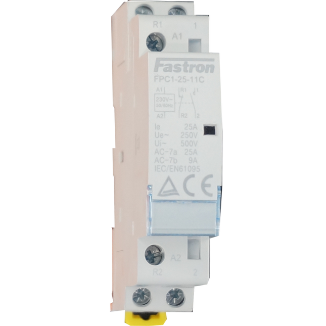 FPC1-40-20C-230VAC/DC, 2 Pole 2 x SPST NO, Modular Contactor 440VAC 40 Amp 50/60Hz, 230VAC/DC Coil Voltage, Hum Free