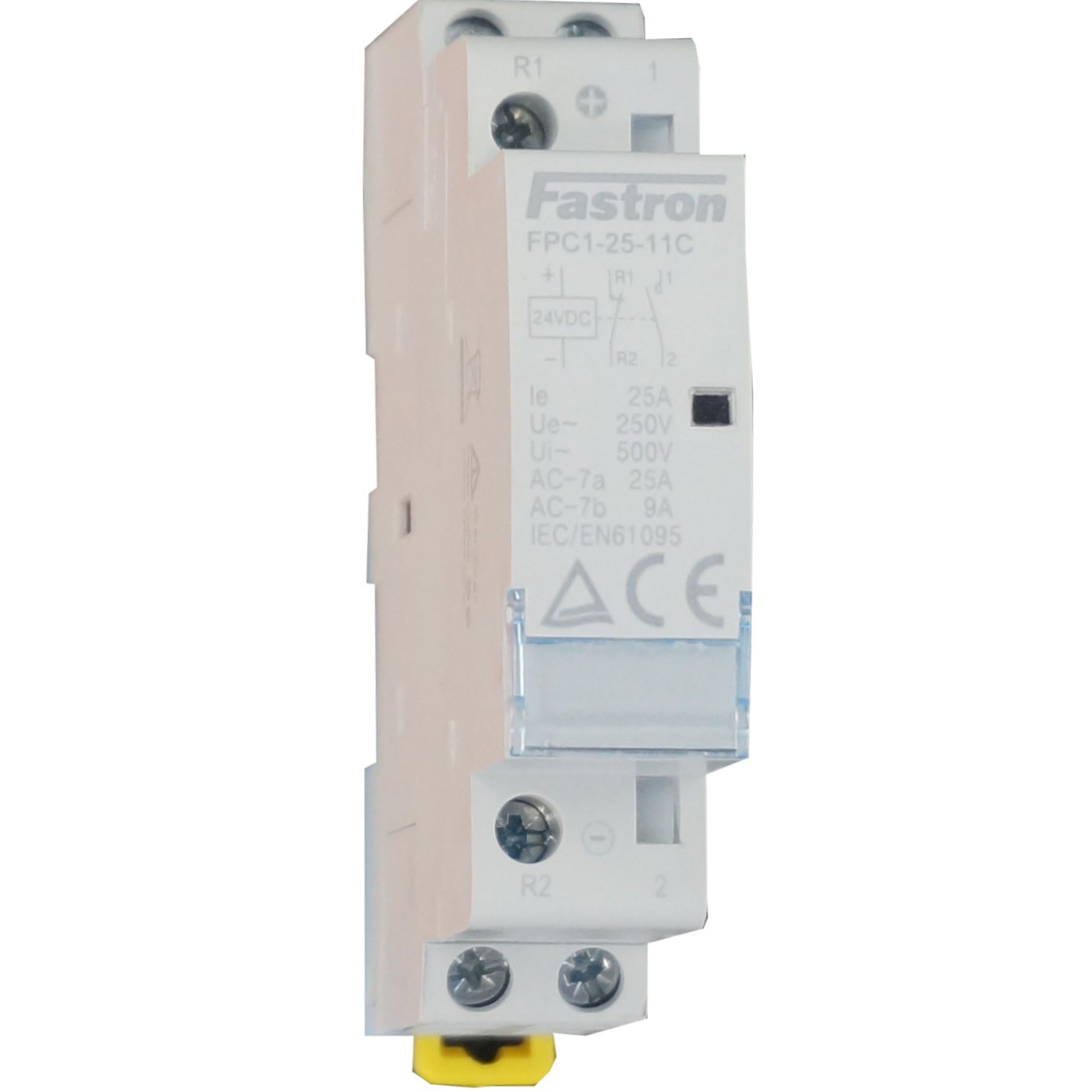 FPC1-25-11-24VDC, Two Pole 1 x SPST NO, 1 x SPST NC Modular Contactor 240VAC, 25 Amp, 24VDC Control Voltage, 50/60Hz