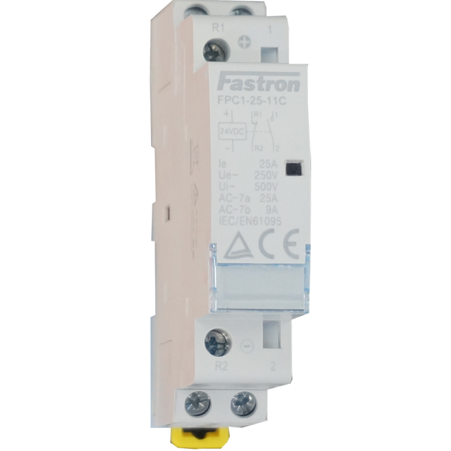 FPC1-25-11-24VDC, Two Pole 1 x SPST NO, Configuration_SPST (1 x NC) Modular Contactor 230VAC, 25 Amp, 24VDC Coil Voltage, 50/60Hz