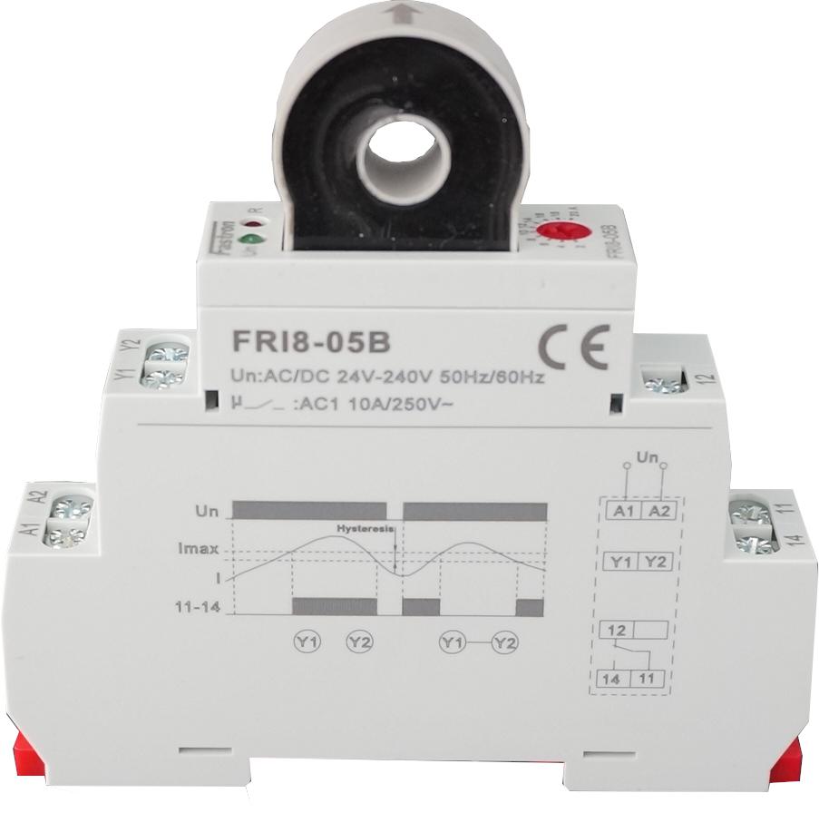 FRI 8-05/A, Current Monitoring Relay AC 2-20 Amp, Adjustable Range, Universal 24-240VAC 24VDC