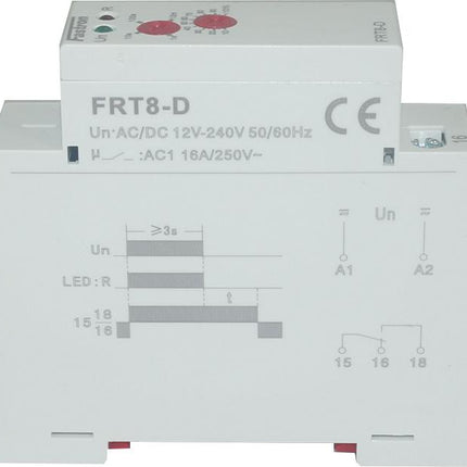 FRT8-A2/W240, Delay On Timer 12-240 V AC/DC, 0.1s - 10 Days, 2 x SPDT 16 Amp-Timer-Fastron Electronics-Fastron Electronics Store