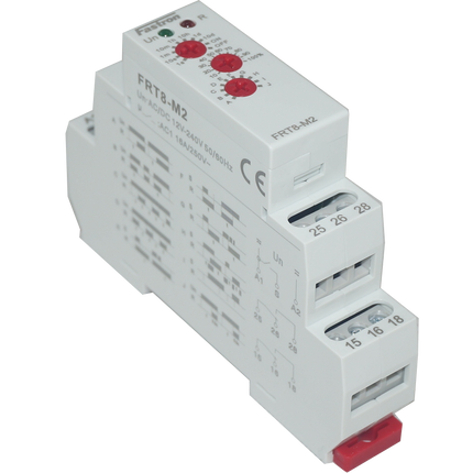 FRT8-M2/W240, Multifunction Timer 12-240 V AC/DC, 0.1s - 10 Days, 2 x SPDT 16 Amp