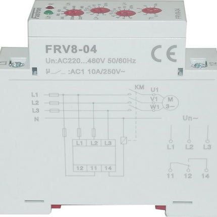 FRV 8-04/460, 220-460VAC L-L Voltage Monitoring Relay, 3 Phase Over/Under Voltage Detection, 1 x CO SPDT 8 Amp Contact, Adjustable Timer Delay, Adjustable Upper and Lower Voltage Limits-Monitoring Relay-Iskra Doo-Fastron Electronics Store