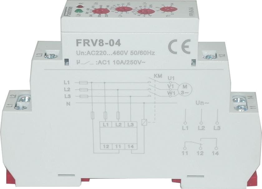 FRV 8-04/460, 220-460VAC L-L Voltage Monitoring Relay, 3 Phase Over/Under Voltage Detection, 1 x CO SPDT 8 Amp Contact, Adjustable Timer Delay, Adjustable Upper and Lower Voltage Limits-Monitoring Relay-Iskra Doo-Fastron Electronics Store
