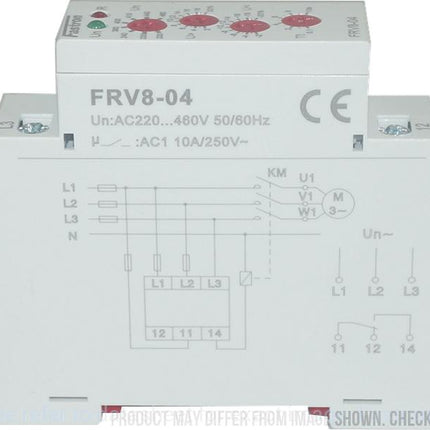FRV 8-04/460, 220-460VAC L-L Voltage Monitoring Relay, 3 Phase Over/Under Voltage Detection, 1 x CO SPDT 8 Amp Contact, Adjustable Timer Delay, Adjustable Upper and Lower Voltage Limits-Monitoring Relay-Iskra Doo-Fastron Electronics Store