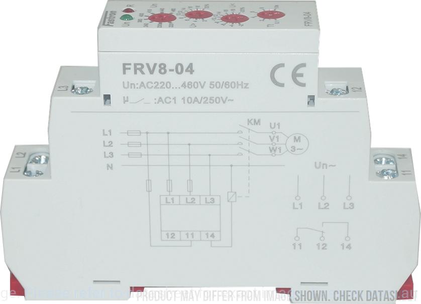FRV 8-04/460, 220-460VAC L-L Voltage Monitoring Relay, 3 Phase Over/Under Voltage Detection, 1 x CO SPDT 8 Amp Contact, Adjustable Timer Delay, Adjustable Upper and Lower Voltage Limits-Monitoring Relay-Iskra Doo-Fastron Electronics Store