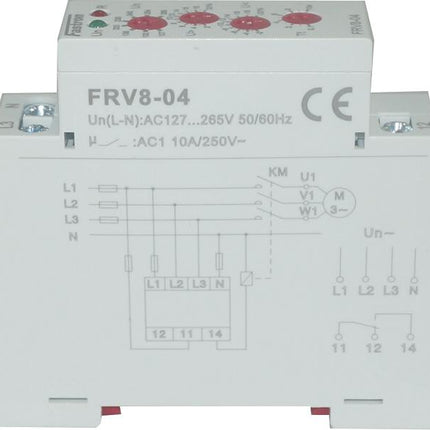 FRV 8-04/265, 127 to 265VAC L-N Voltage Monitoring Relay, 3 Phase 4 Wire Over/Under Voltage Detection, 1 x CO SPDT 8 Amp Contact, Adjustable Timer Delay, Adjustable Upper and Lower Voltage Limits-Monitoring Relay-Iskra Doo-Fastron Electronics Store