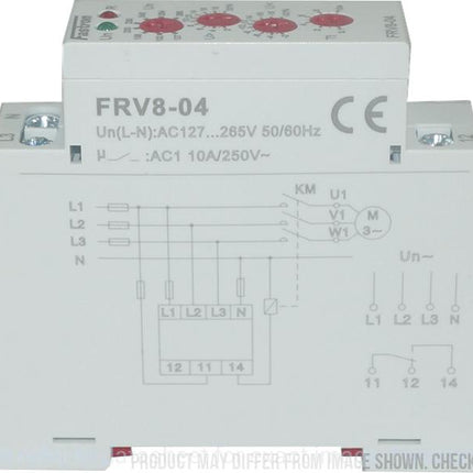 FRV 8-04/265, 127 to 265VAC L-N Voltage Monitoring Relay, 3 Phase 4 Wire Over/Under Voltage Detection, 1 x CO SPDT 8 Amp Contact, Adjustable Timer Delay, Adjustable Upper and Lower Voltage Limits-Monitoring Relay-Iskra Doo-Fastron Electronics Store
