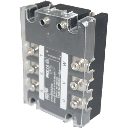 FTH12053ZA4, Solid State Relay, 3 Phase 90-280VAC Control, 120A, 70-530VAC Load, with IP20 Cover