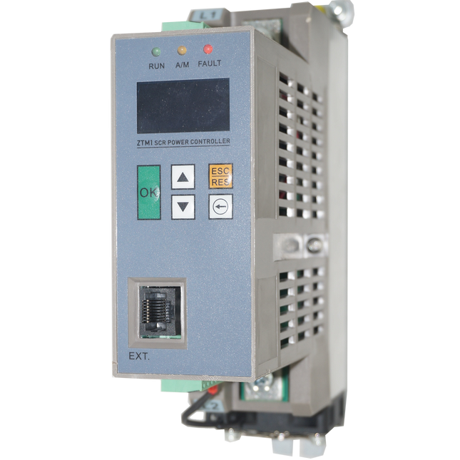 FTM1-A20-V2-W0, Single Phase, Phase Angle/Burst Controller for Primary Control of Transformer (Phase Angle mode only), Voltage/Current/Power Limit Modes, For Single Phase Loads, 230VAC, 16 Amps @ 50 Deg C, Modbus RTU