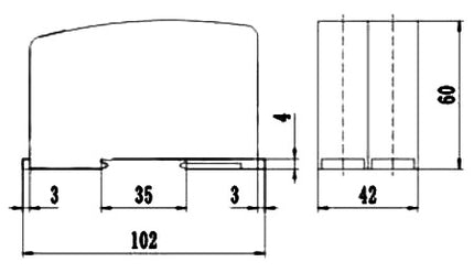FWBV414H29-300AC-420, AC Voltage Transducer, 0-300V AC input, 100-240VAC/DC aux, 4-20mA Average RMS output, 50/60Hz (25Hz - 1kHz Available on Request), Low Profile