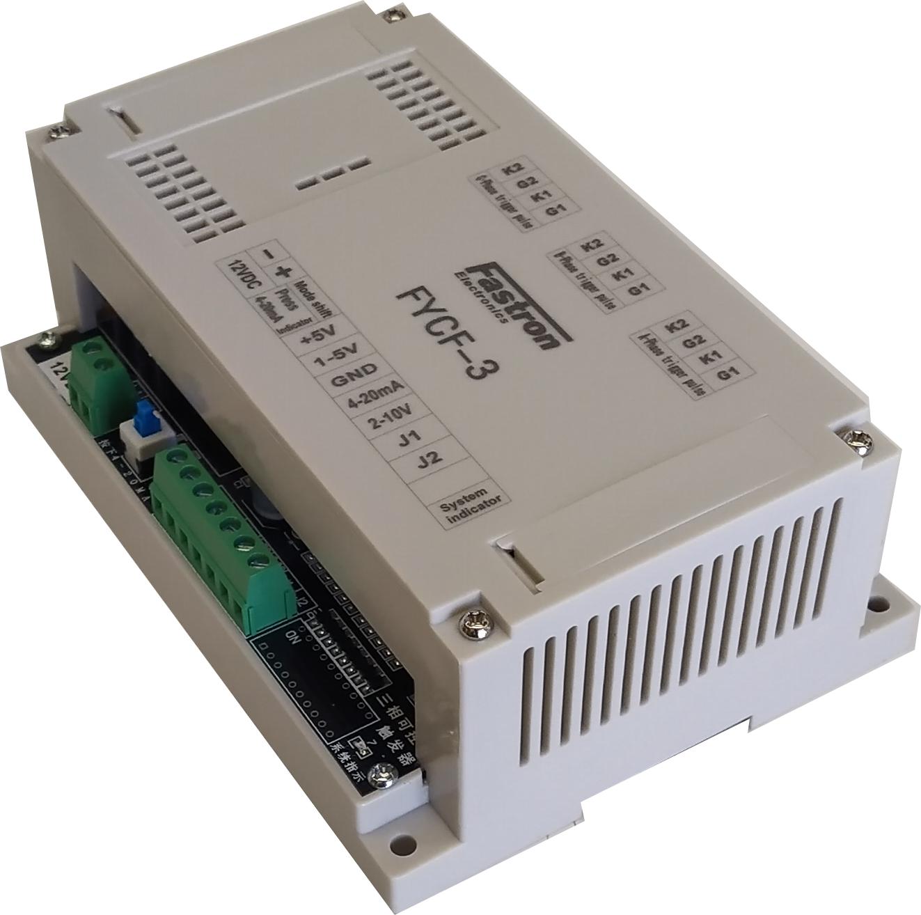 FYCF-3R, Three Phase Voltage Control SCR Trigger Module with Soft Start Function, 4-20mA,2-10V,1-5V,5K POT Input, 200-450VAC, 12VDC Aux Supply
