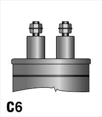 E62.Q17-473C60, 47uF, Heavy Duty AC Film Capacitor ø100 x 176mm, M6x12 terminals with Bushing. C6 Design, 1350VAC/2250VDC