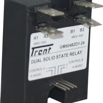 GM5048ZD1-24 DUAL, Dual Solid State Relay, Two Pole 15-32VDC Control, 2 x 50A, 48-480VAC Load
