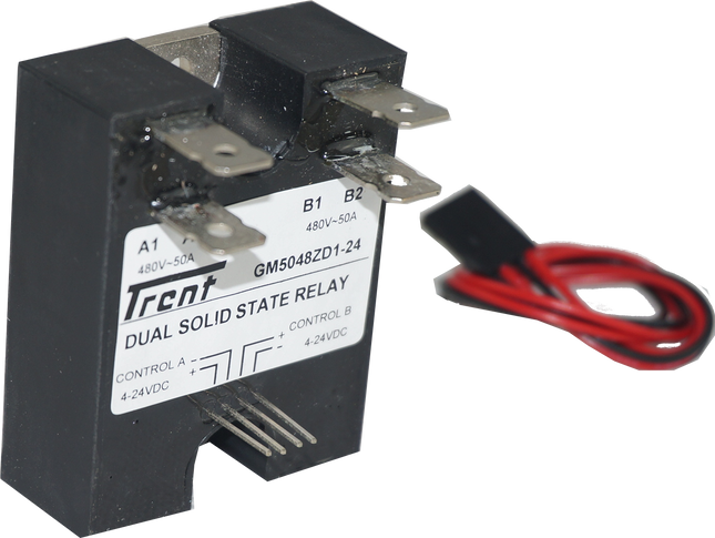GM5048ZD1-24 DUAL, Dual Solid State Relay, Two Pole 15-32VDC Control, 2 x 50A, 48-480VAC Load