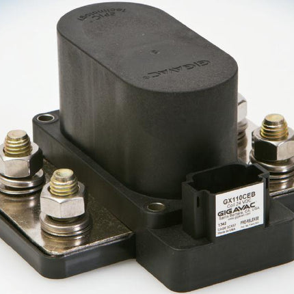 GX110CEB, Contactor SPST-NO, 1000+ AMP, 12-800VDC, 24VDC Coil, Coil Screw M4, SPST-NO Auxiliary Contact, IP67, IP69K-DC Contactor-Gigavac-Fastron Electronics Store