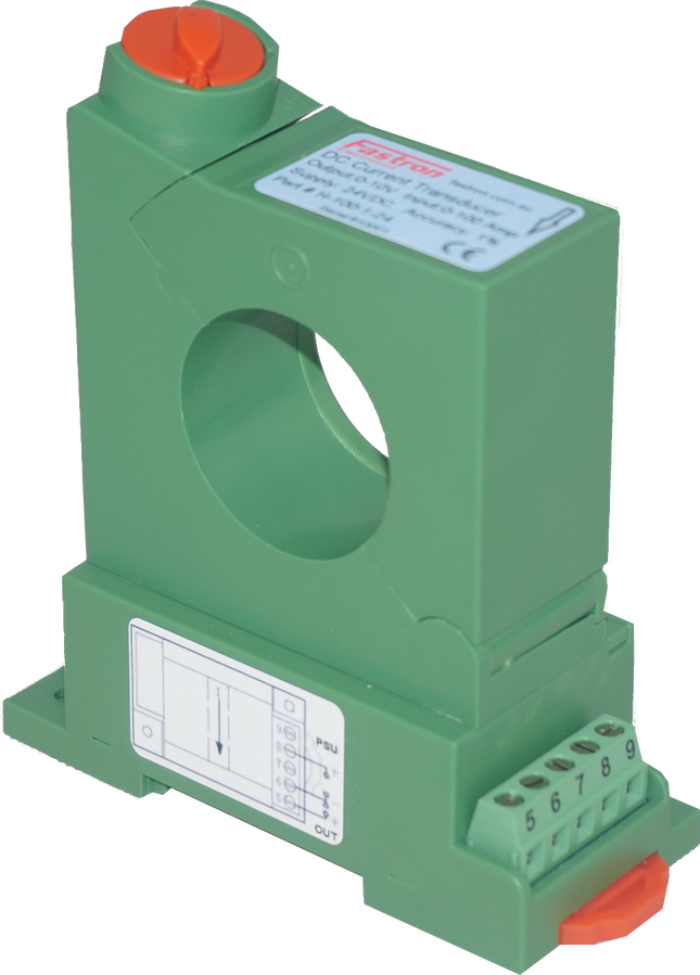 BH-25-2-24, Split Core Hall Effect DC Current Transducer, +/-25 Amp DC, 4-20mA Bipolar output, 31mm aperture, 24VDC supply