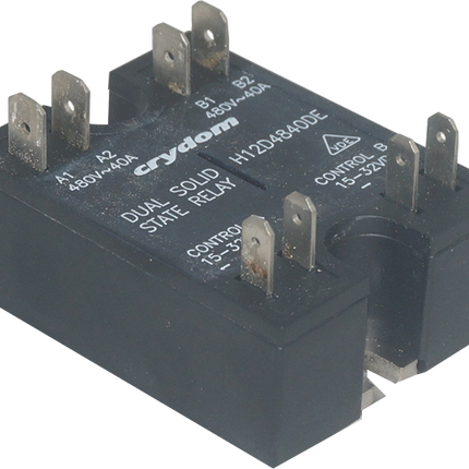 H12D4840DE, Dual Solid State Relay, Two Pole 15-32VDC Control, 2 x 40A, 48-530VAC Load