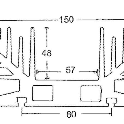 H81 Heatsink, Full Length or cut to order Raw or Milled finish-Heatsink-Fastron Electronics-Fastron Electronics Store