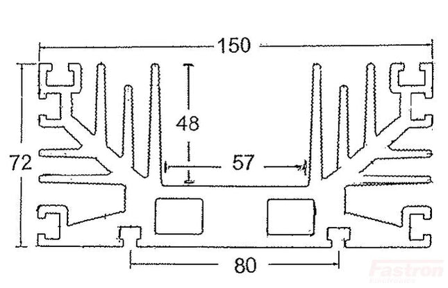 H81 Heatsink, Full Length or cut to order Raw or Milled finish-Heatsink-Fastron Electronics-Fastron Electronics Store