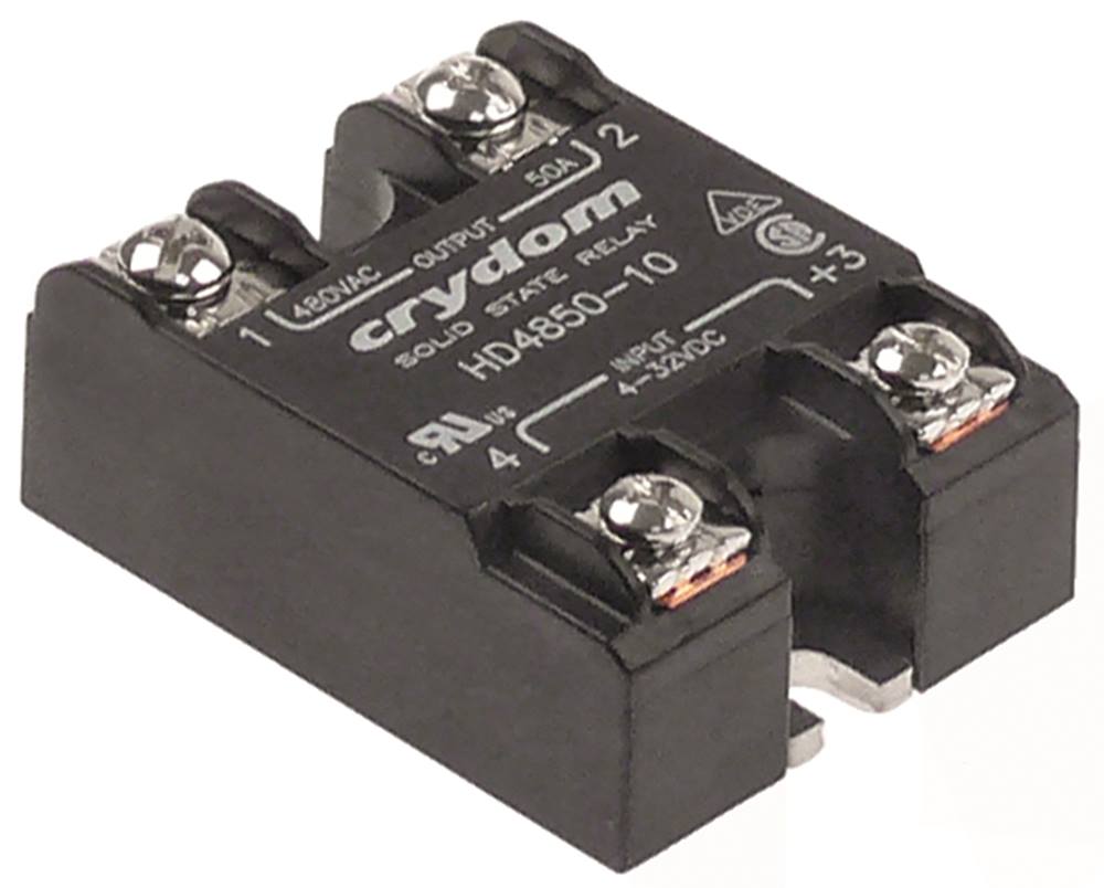HD4850-10, Solid State Relay, Single Phase 3-32VDC Control, 50A, 48-530VAC Load, Random Crossing