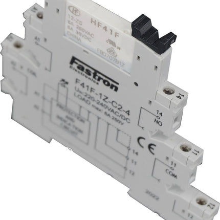 F41F-1Z-C2-1-12VDC, Slim Relay & Socket with Screw Terminals 12VDC Coil, 6 Amp @ 30VDC/250VAC