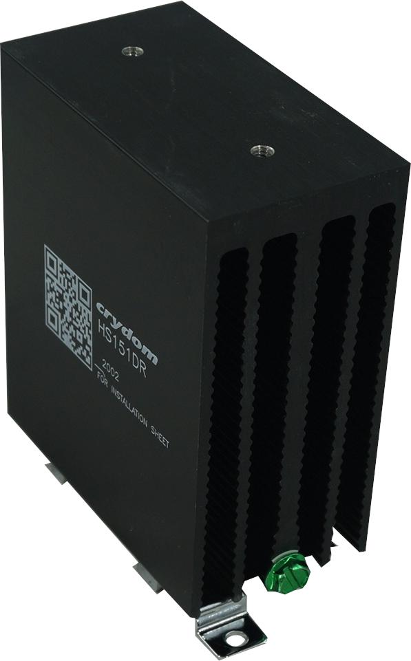 HS151DR Kit, Din Rail Mount Heatsink Kit for Single Phase Solid State Relay, 40Amp @ 40 Deg, Requires Assembly, 1.5°C/W