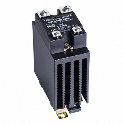 HS151DR-D2475, Din Rail Mount Solid State Relay with Heatsink, 4-32VDC Control Input, 24-280VAC Output, 42 Amps @ 40 Deg C ambient